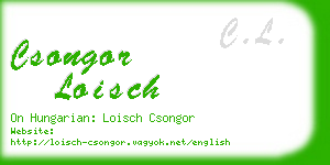 csongor loisch business card